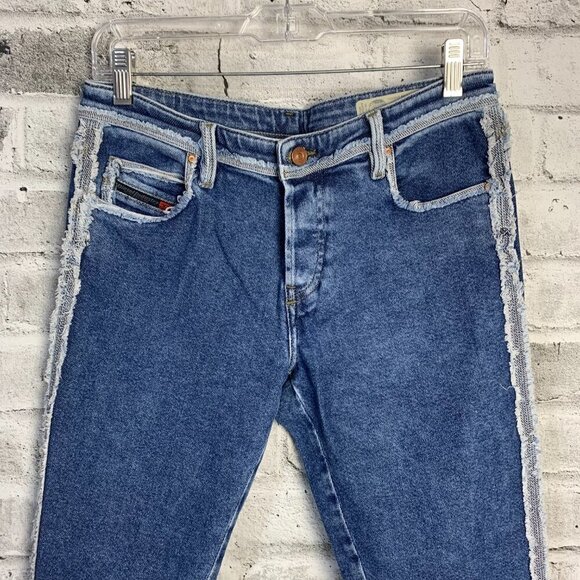 Diesel Babhila-Sp Slim Skinny Regular Waist Denim Mid-Rise Jeans - Picture 3 of 14